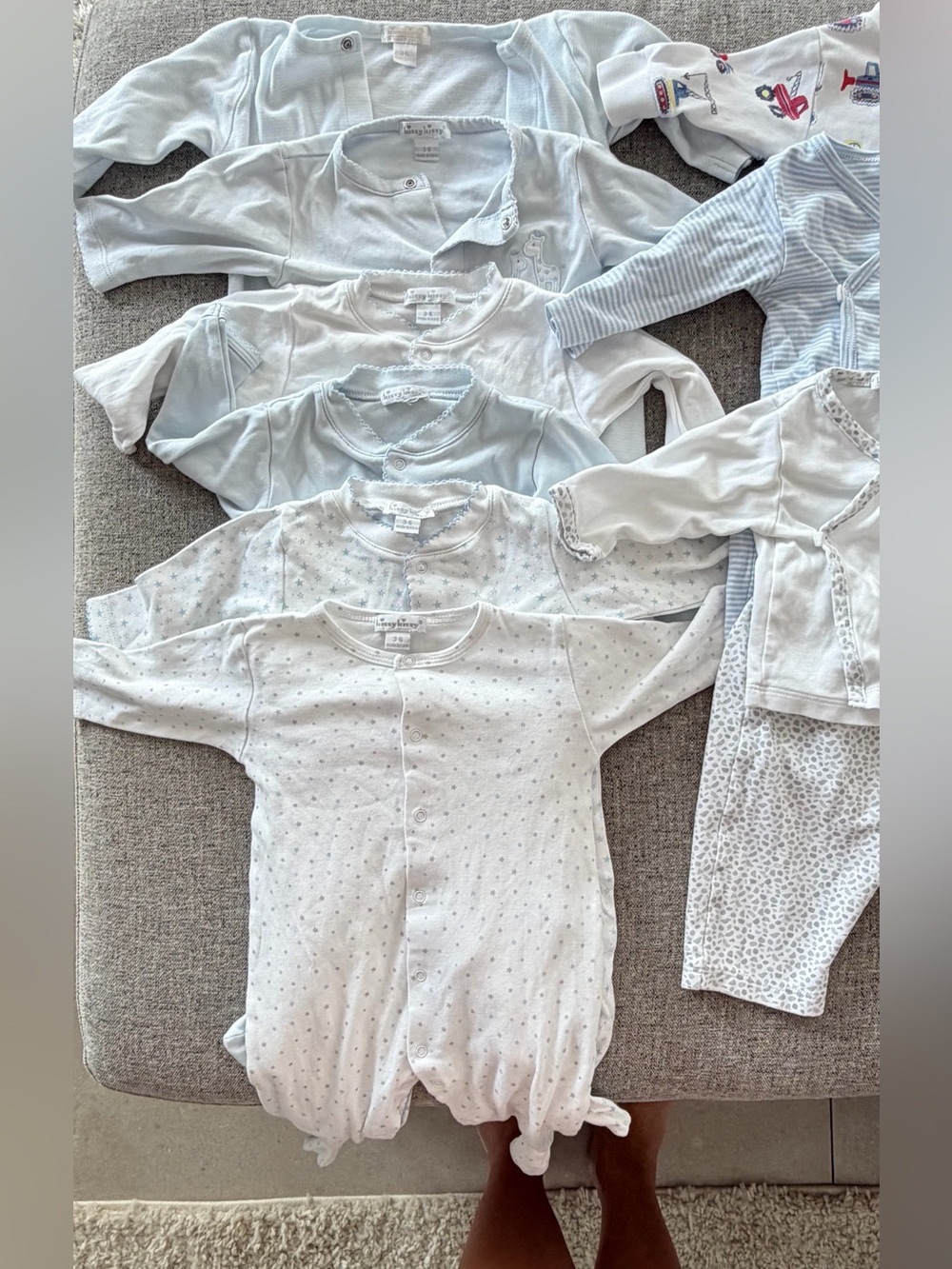 kissy kissy baby 3-6 months bundle of 9 multicolor pajamas - Picture 2 of 12